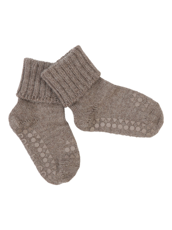 Walnut Alpaca Non-Slip Socks