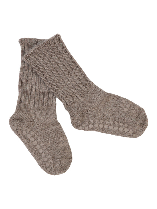 Walnut Alpaca Non-Slip Socks