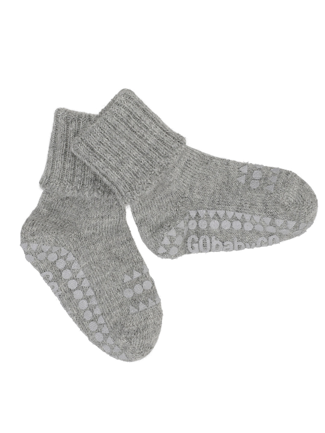 Grey Melange Alpaca Non-Slip Socks
