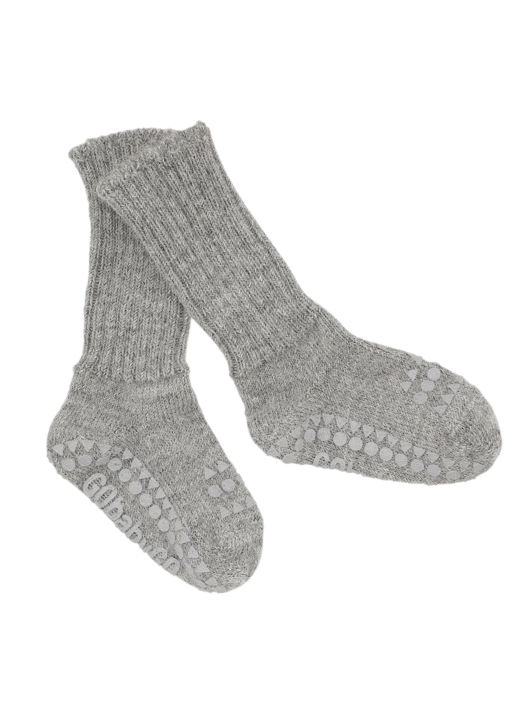 Grey Melange Alpaca Non-Slip Socks