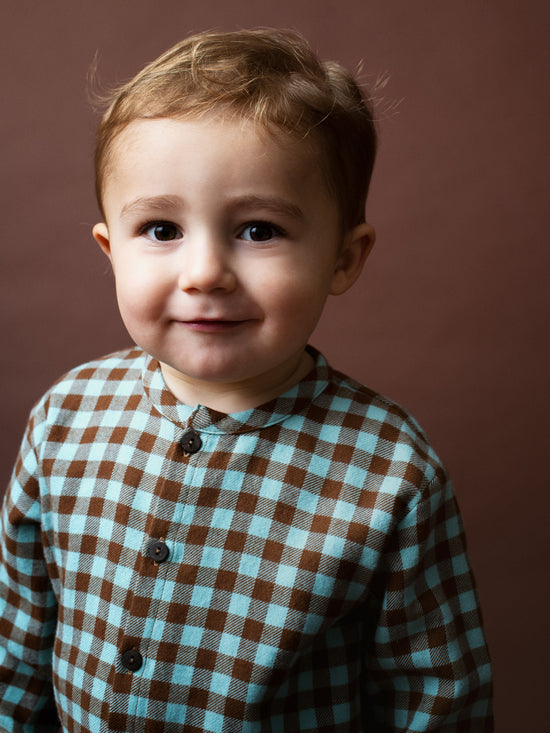 Coffee Checks Baby Shirt