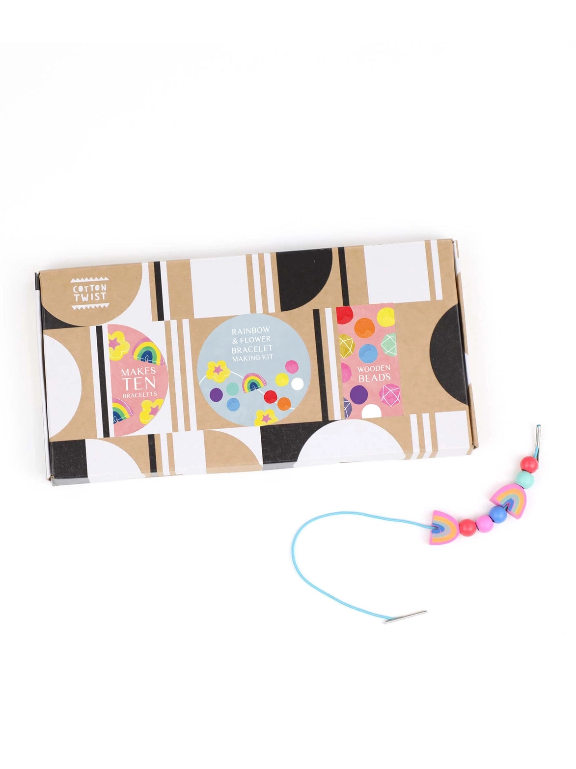 Load image into Gallery viewer, Rainbow &amp;amp; Flower Bracelet Making Kit
