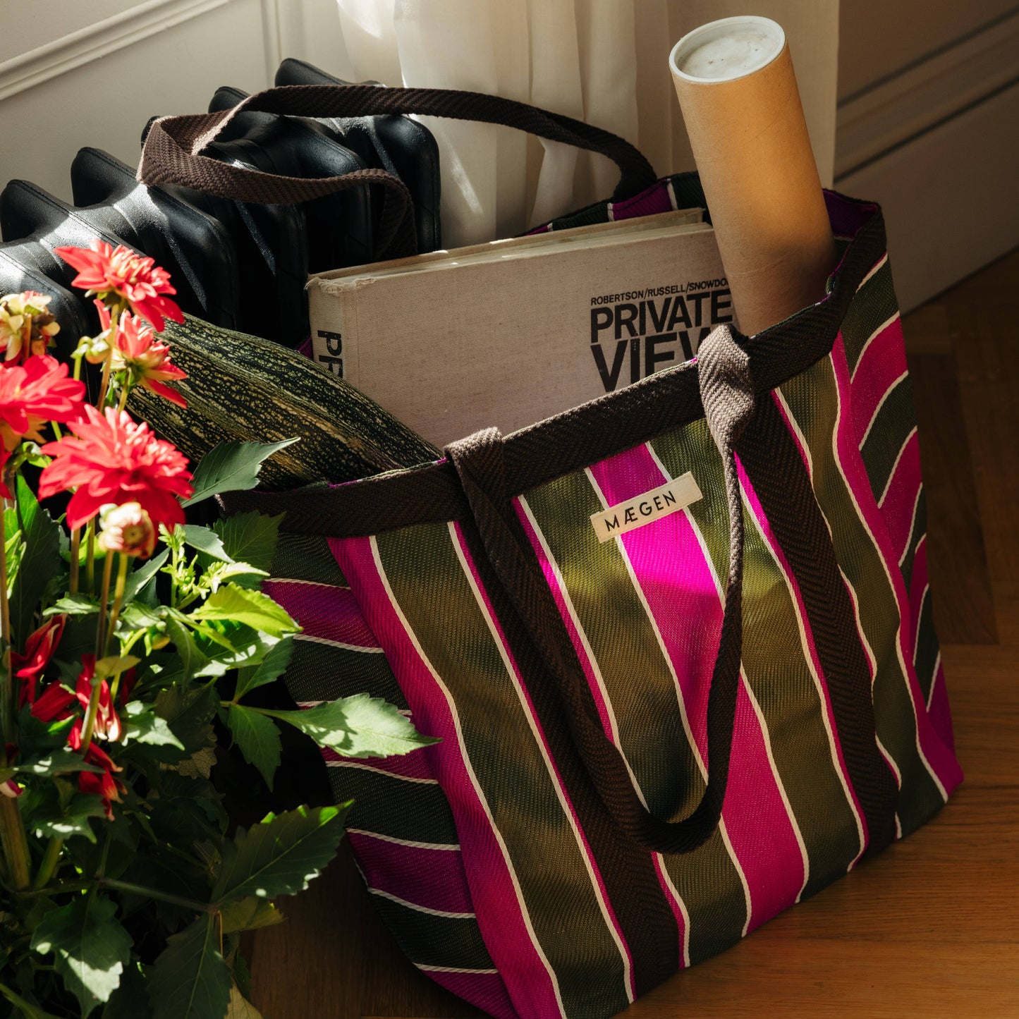 Brown, Olive & Pink Everywhere Bag