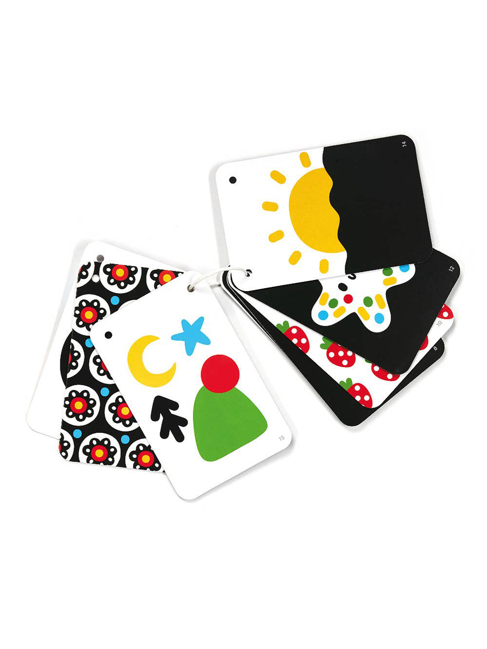 Banana Panda High-Contrast Baby Cards on a String