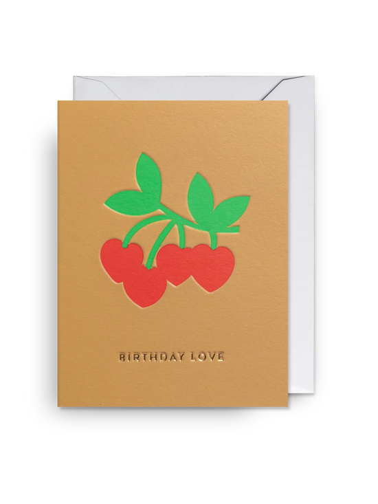 Birthday Love Cherries Mini Card