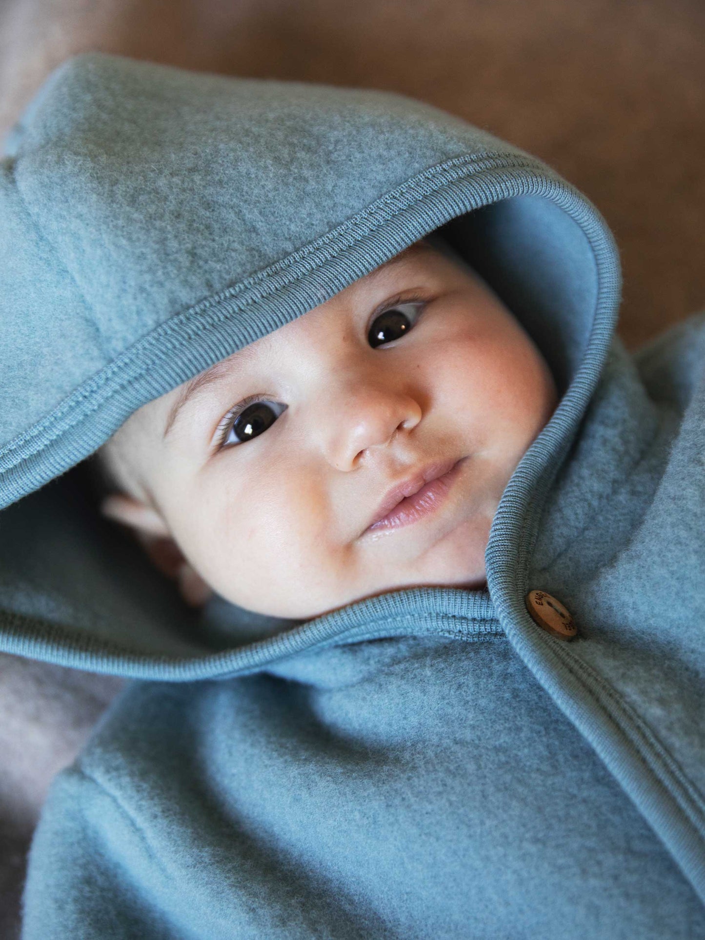Mountain Blue Melange Fleece Overall