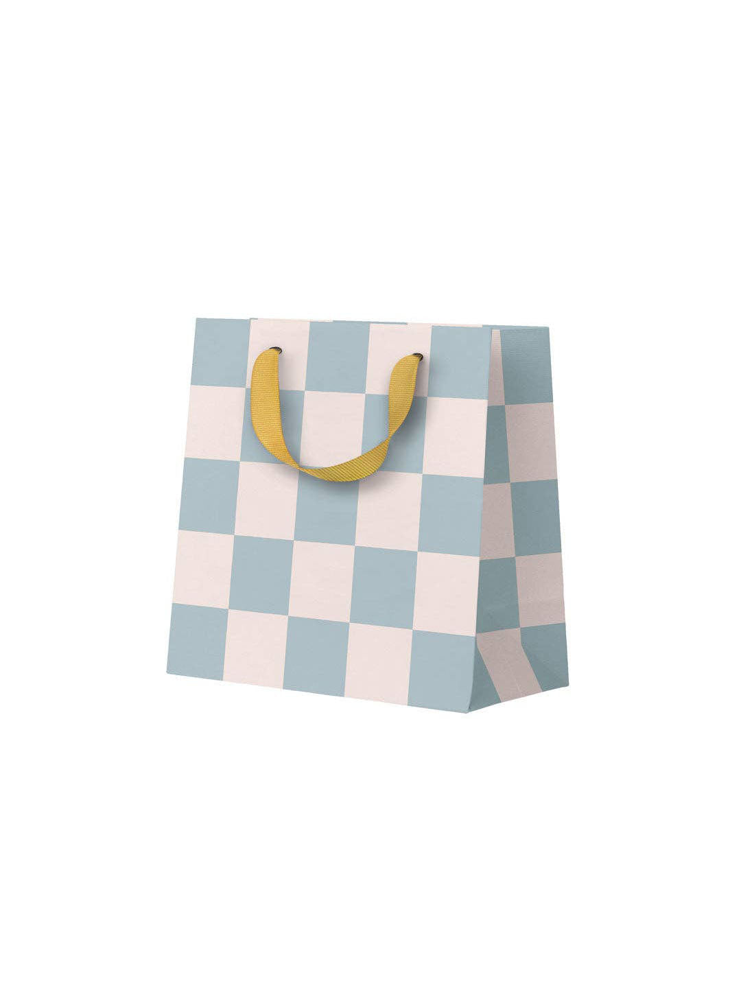 Pale Blue Checkerboard Mini Gift Bag