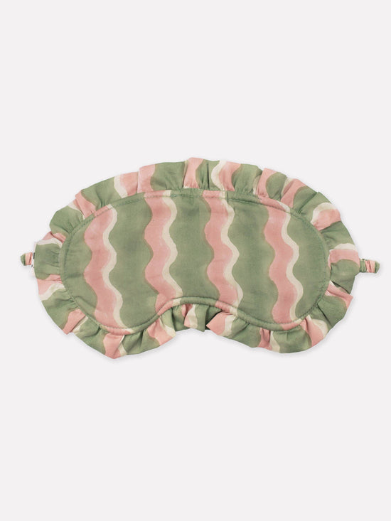 Mint Whirly Frill Eye Mask