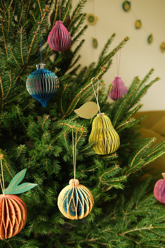 Pear Honeycomb Ornament