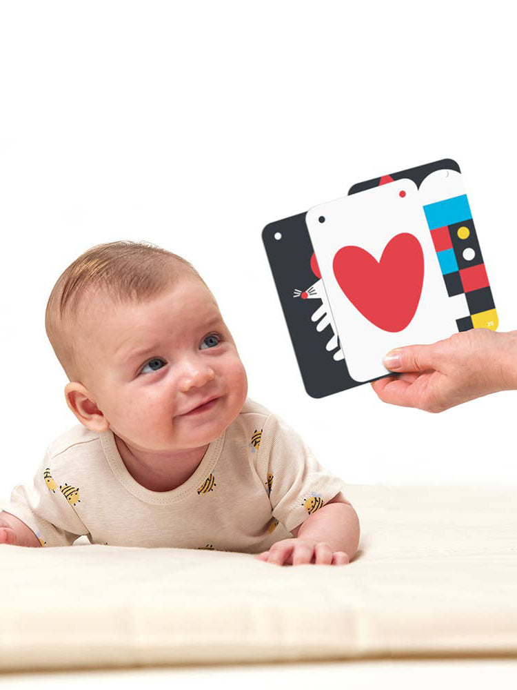 Banana Panda High-Contrast Baby Cards on a String