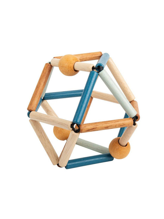 Deep Blue Elasticated Wooden Ball