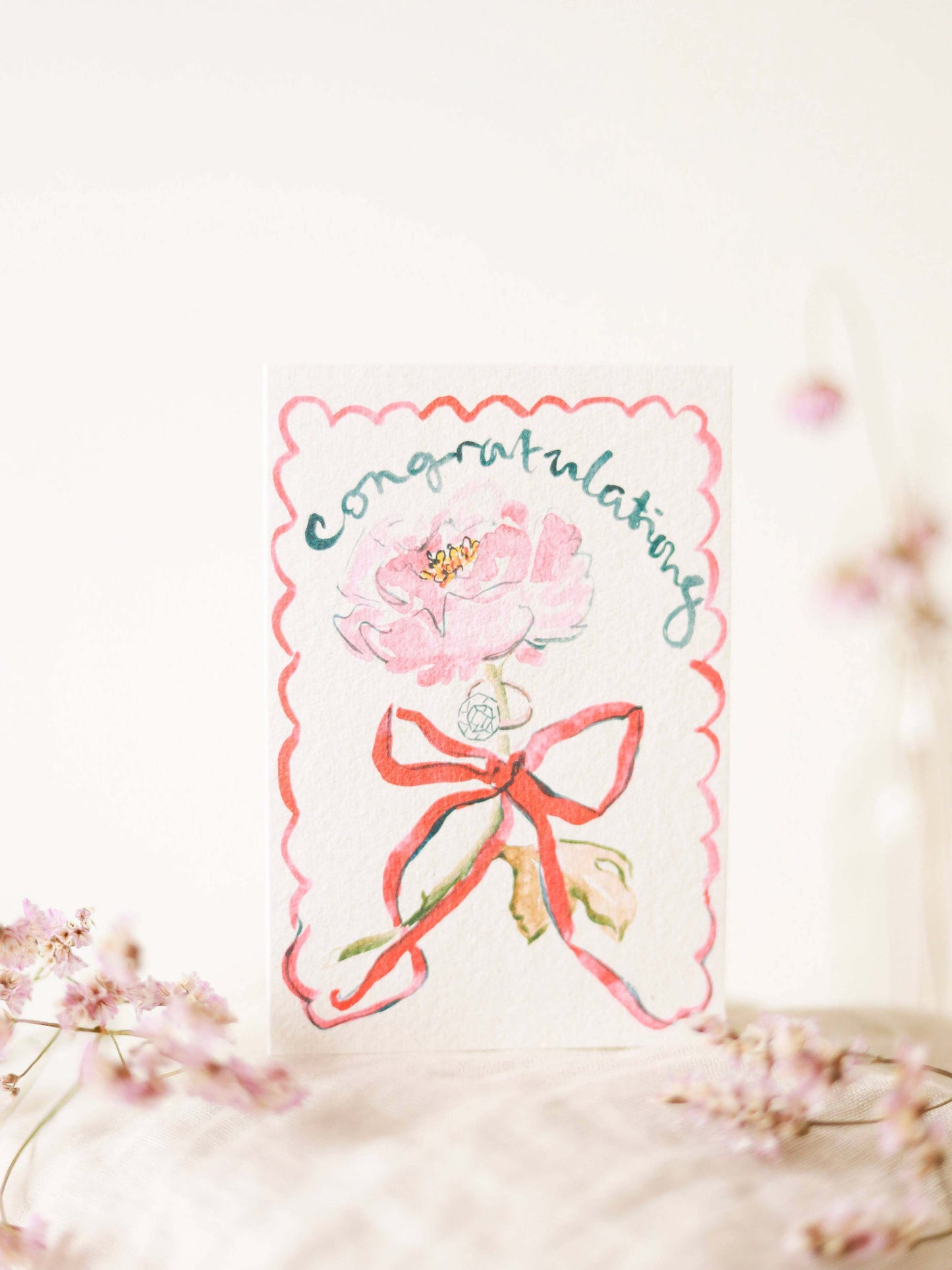 Peony Congratulations Card