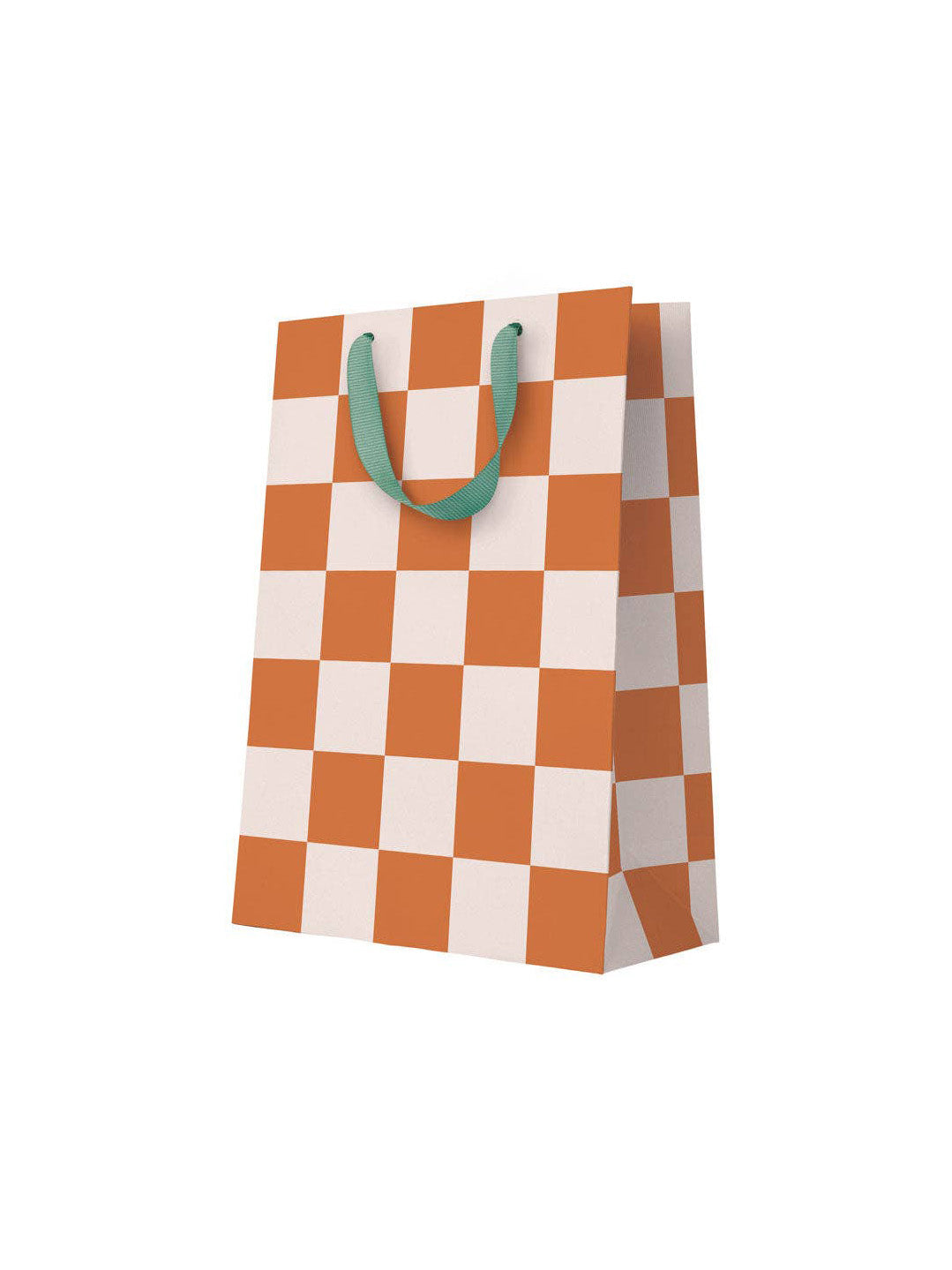 Burnt Sienna Checkerboard Large Gift Bag