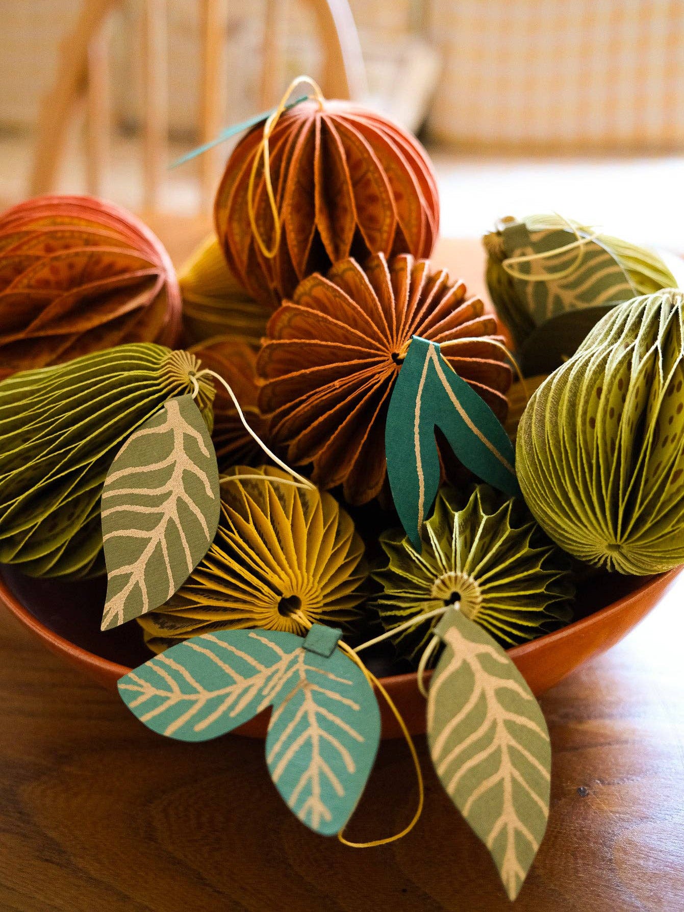 Orange Honeycomb Ornament