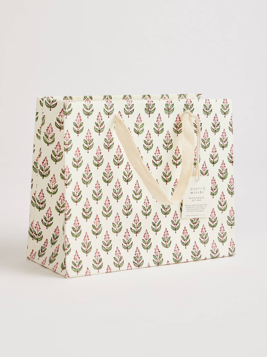 Blush Buti Hand Block Printed Gift Bag