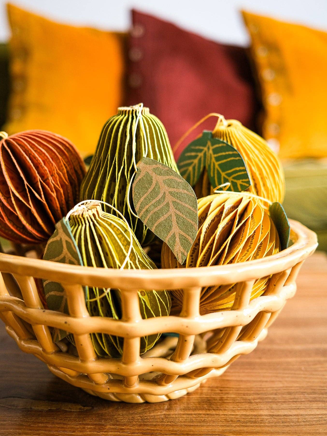 Pear Honeycomb Ornament
