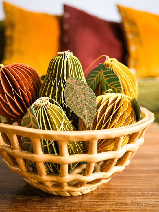 Pear Honeycomb Ornament