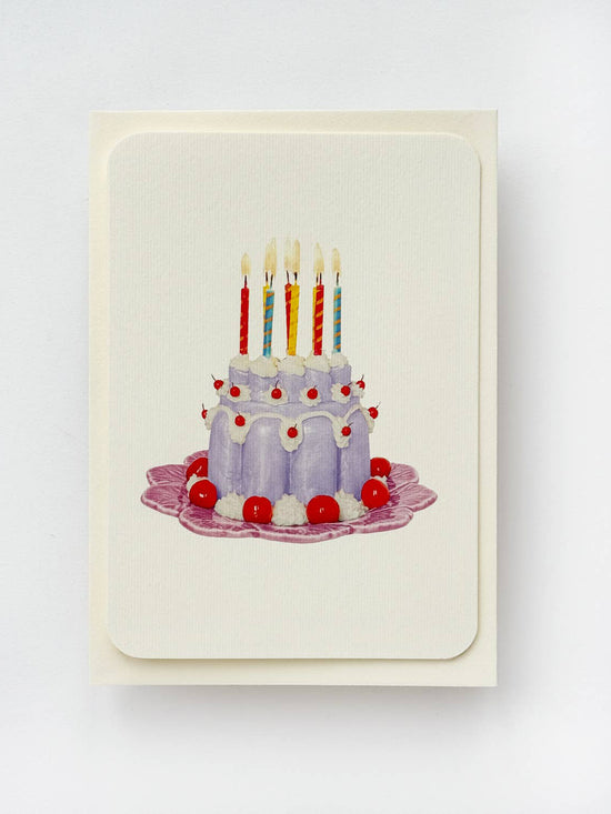 Lavender Cream Blancmange Greeting Card