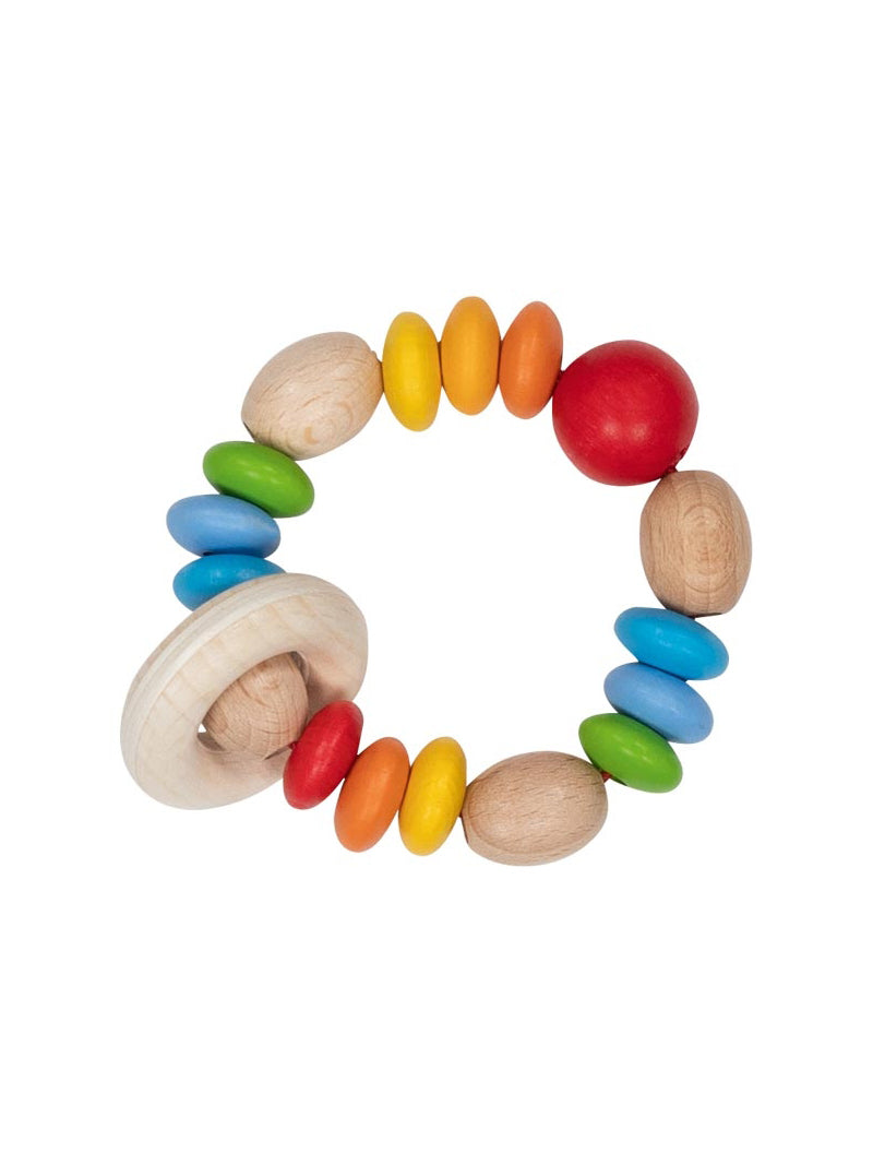 Wooden Elasticated Rainbow Touch Ring