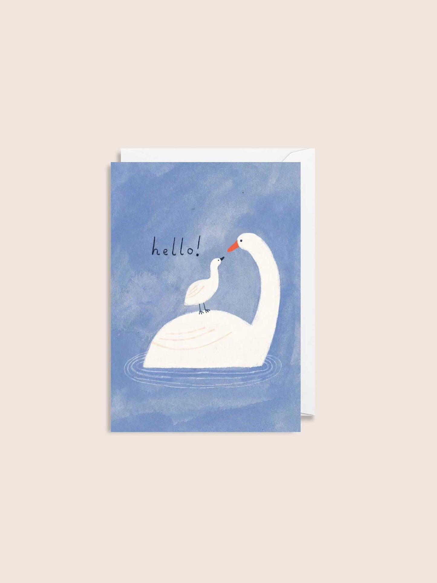 Hello Swan Mini New Baby Card