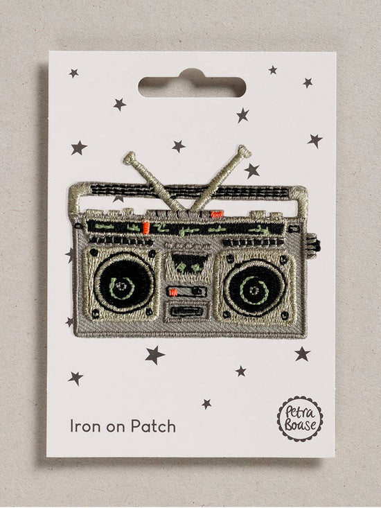 Boom Box Iron on Patch