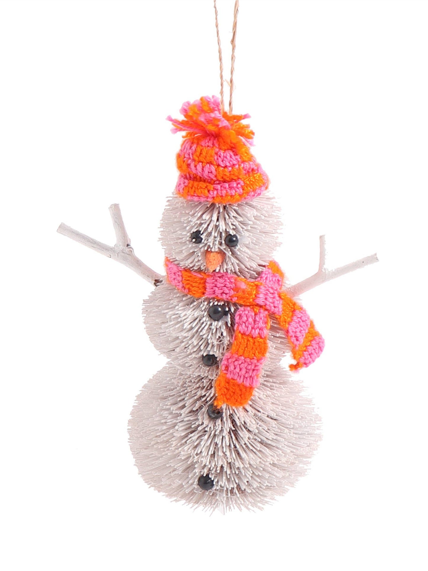 Snowman Bristle Tree Decoration