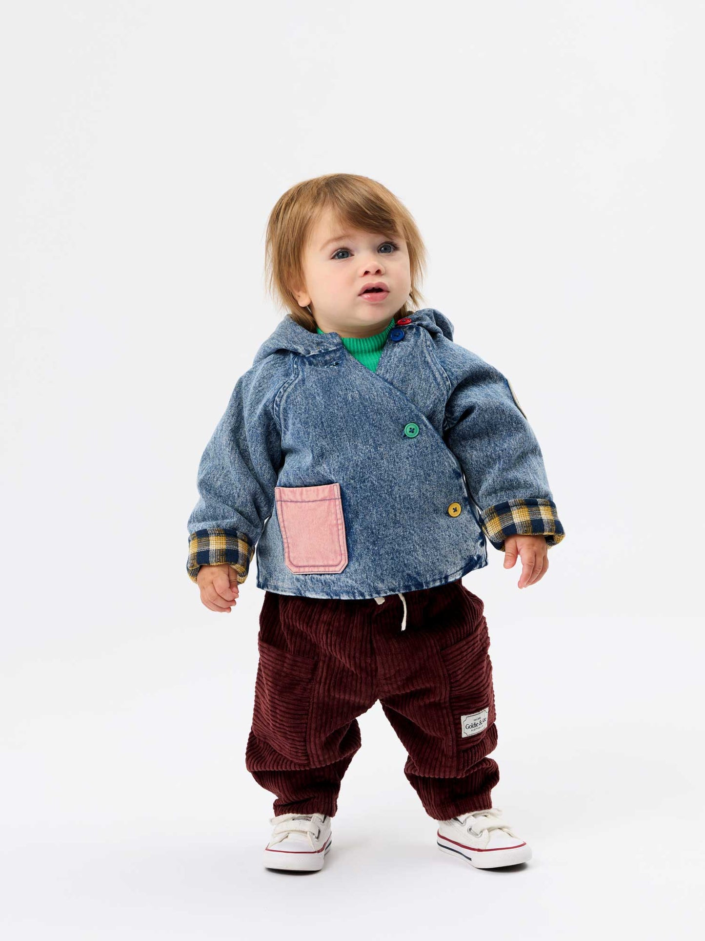 Buddy Badge Denim Duffle Jacket