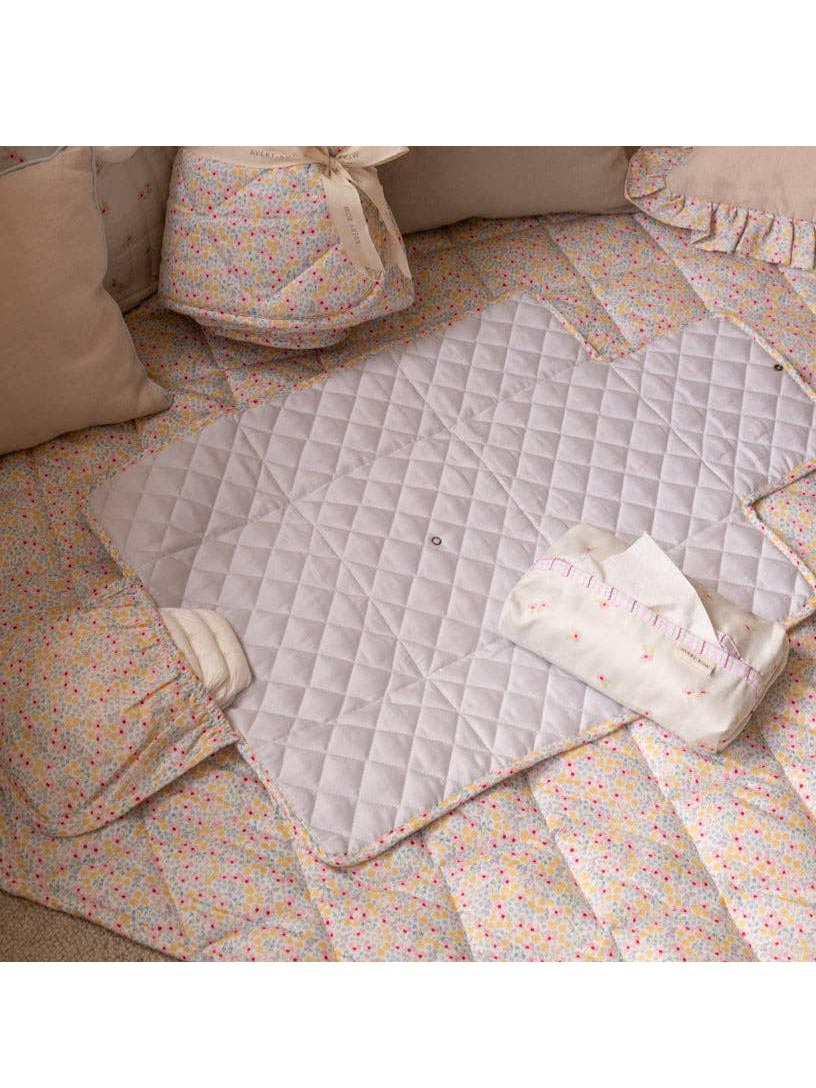 Wildflower Garden Cotton Travel Baby Changing Mat