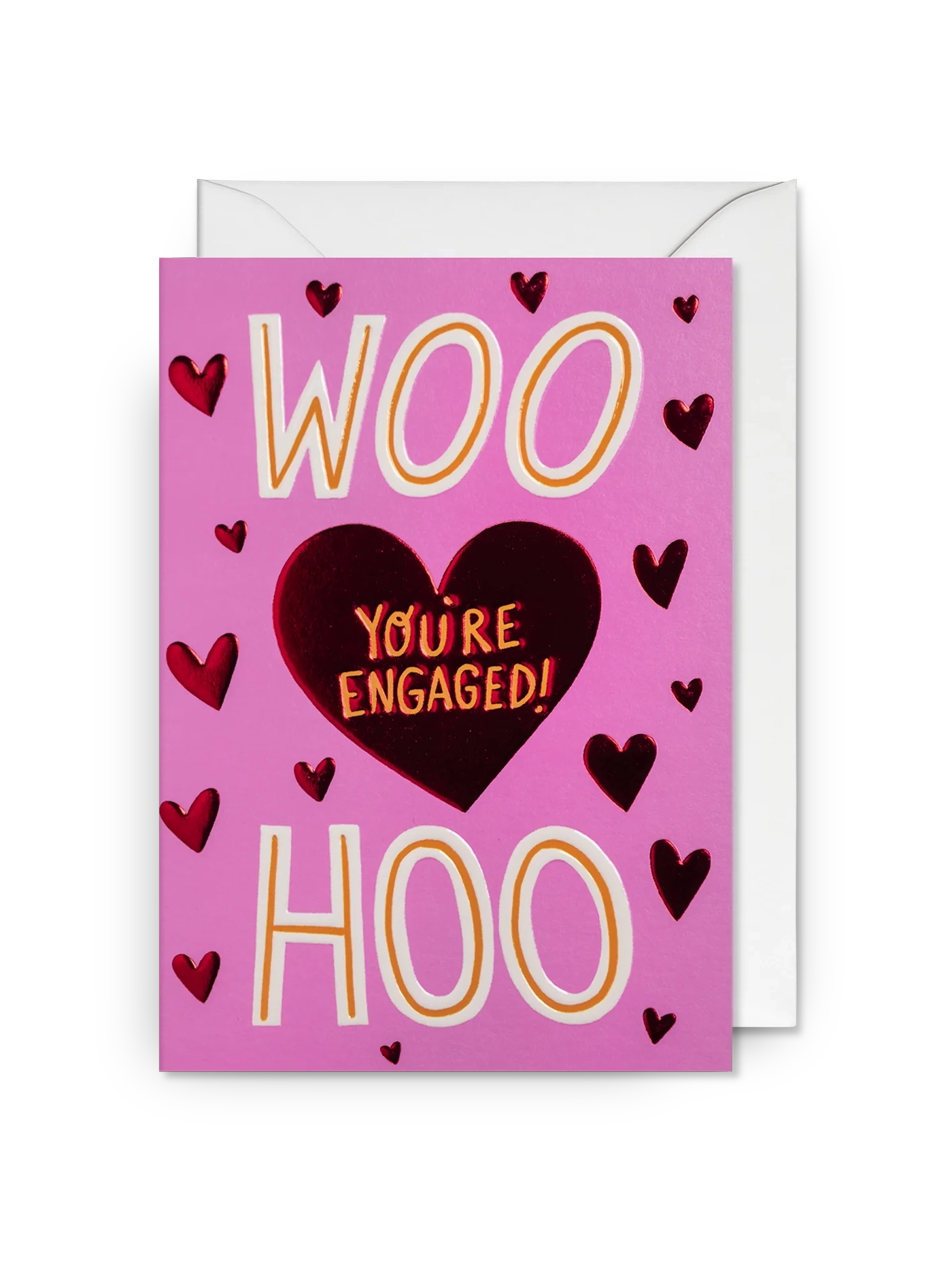 Woo Hoo! Love Hearts Engagement Card