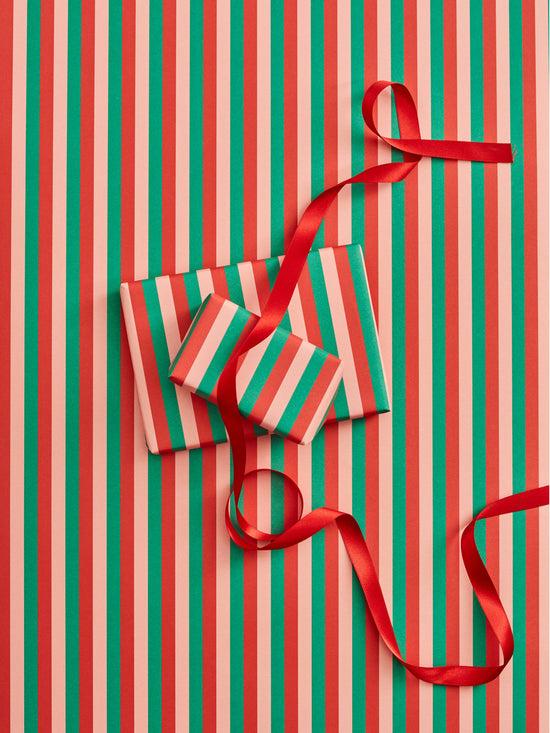 Classic Triple Stripe Gift Wrap