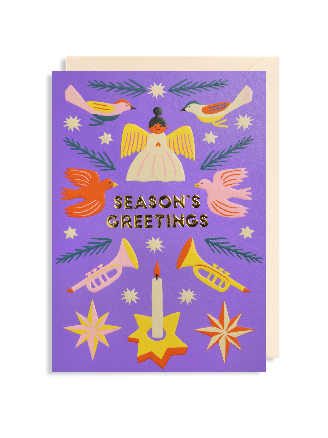 Load image into Gallery viewer, Season&amp;#39;s Greetings Angel Card 5 Pack
