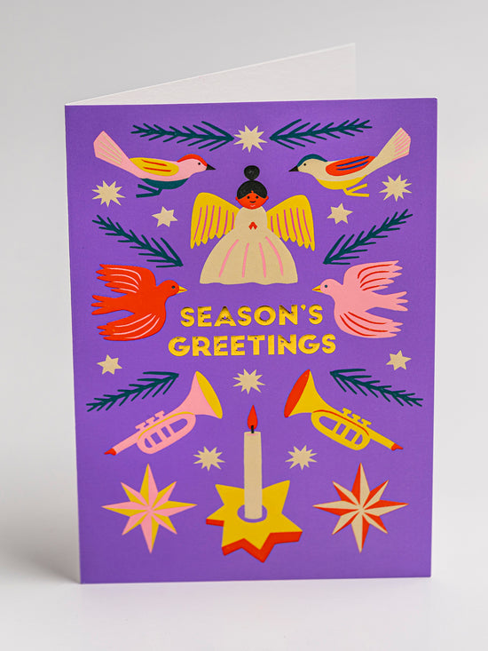 Season's Greetings Angel Card 5 Pack