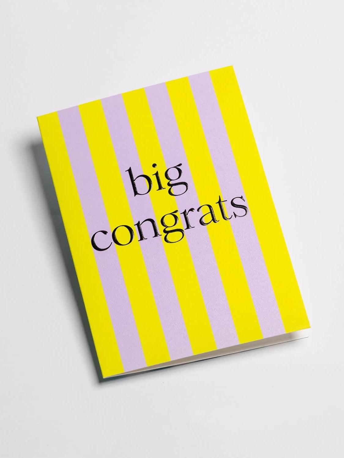 Big Congrats Striped Greeting Card