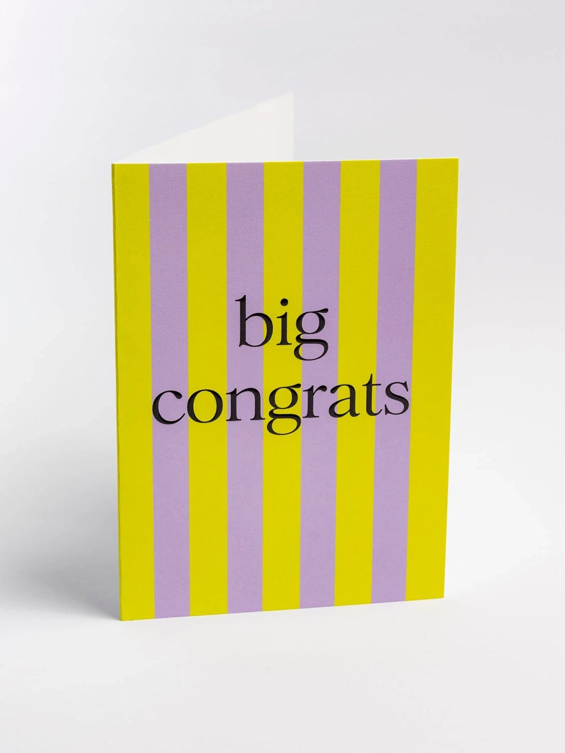 Big Congrats Striped Greeting Card