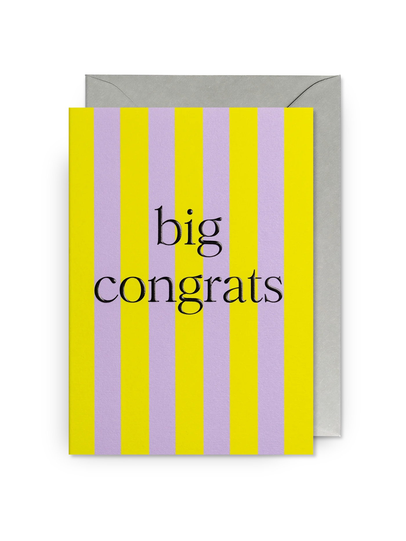 Big Congrats Striped Greeting Card