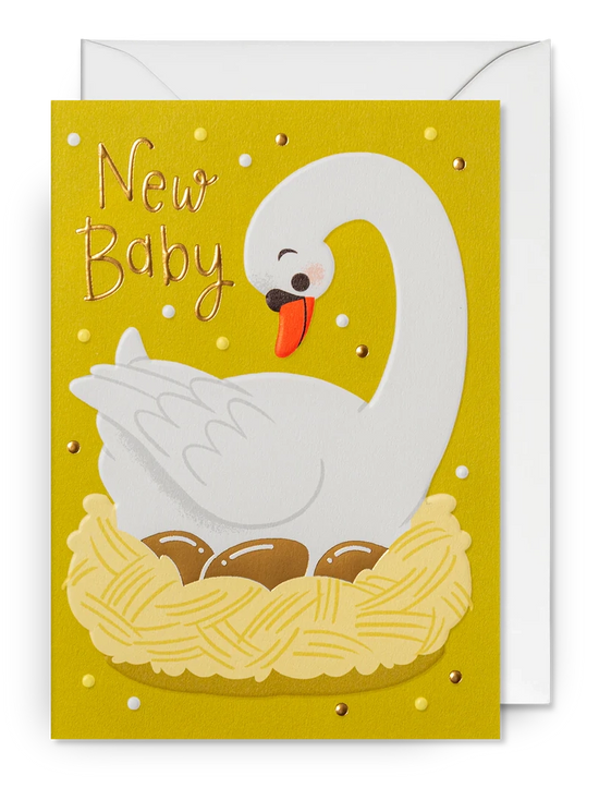 New Baby Nesting Swan Card
