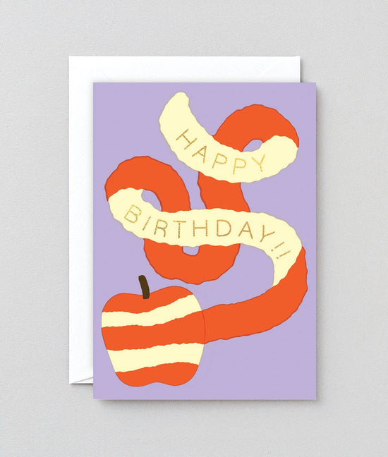 Happy Birthday Apple Greetings Card