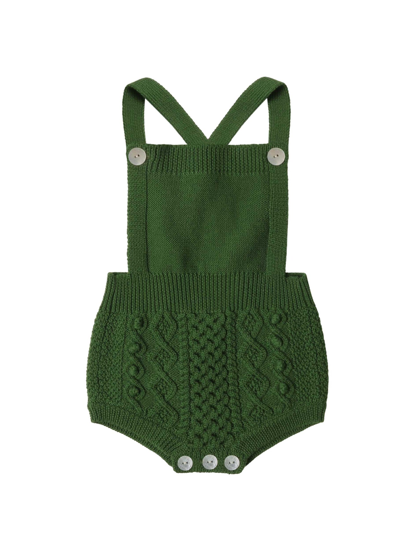 Forest Aran Baby Romper – Luna Curious - Main Image