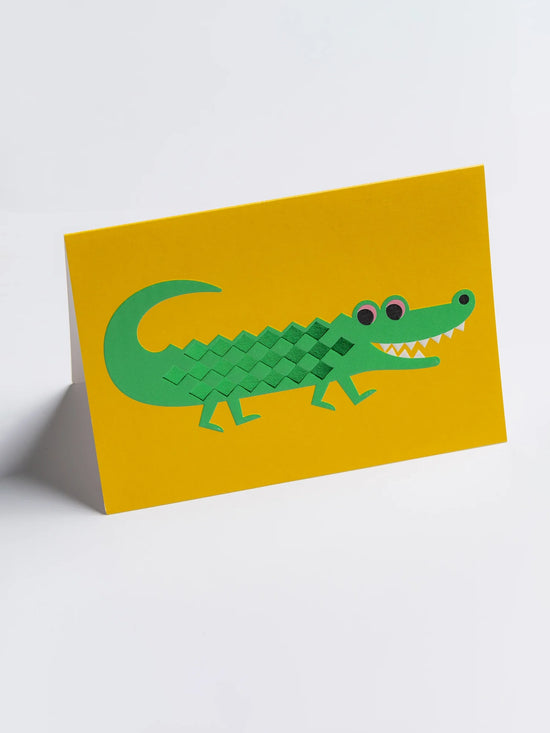 Happy Crocodile Greeting Card