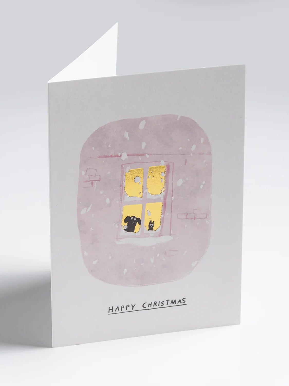 Snowy Window Cat & Dog Christmas Card Pack