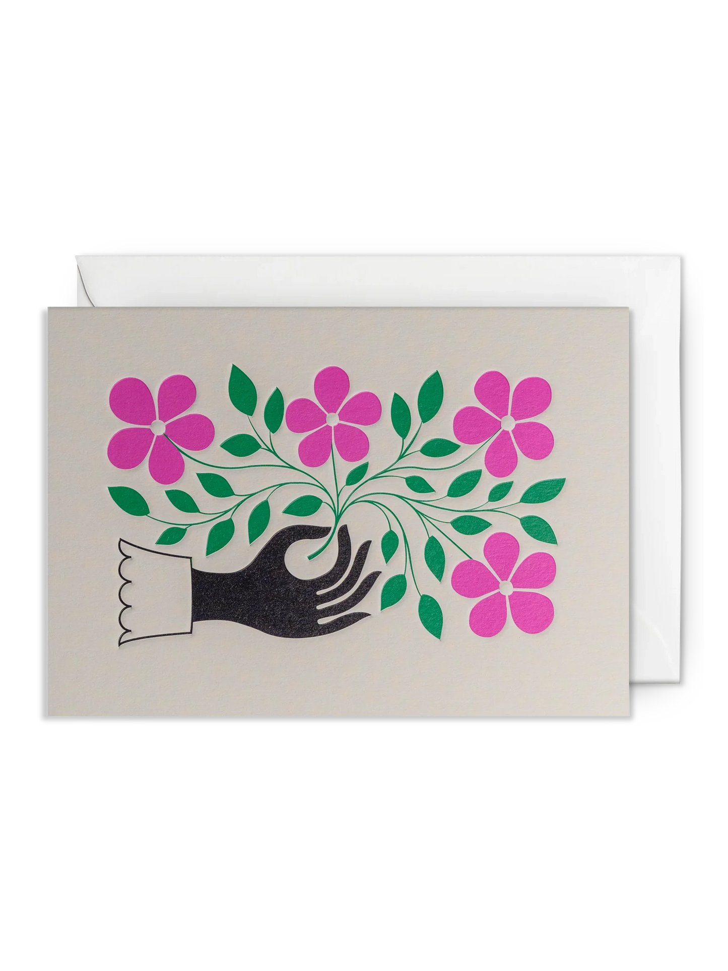 Hand and Flower Greeting Card