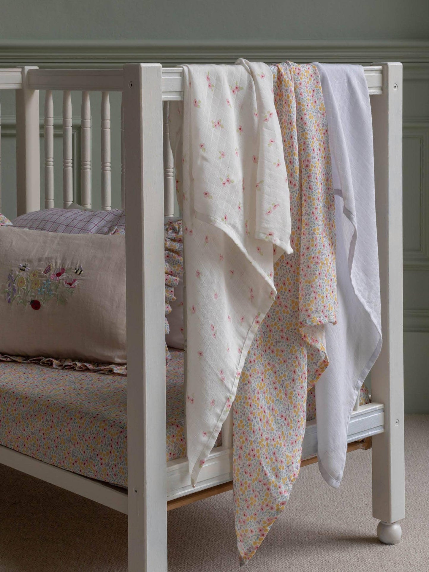 Wildflower Garden Muslin Trio