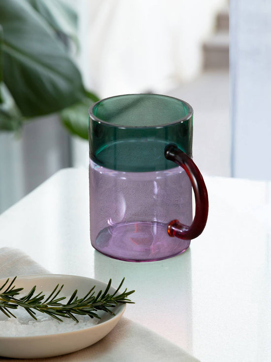 Lilac and Teal Pablo Glass Mug