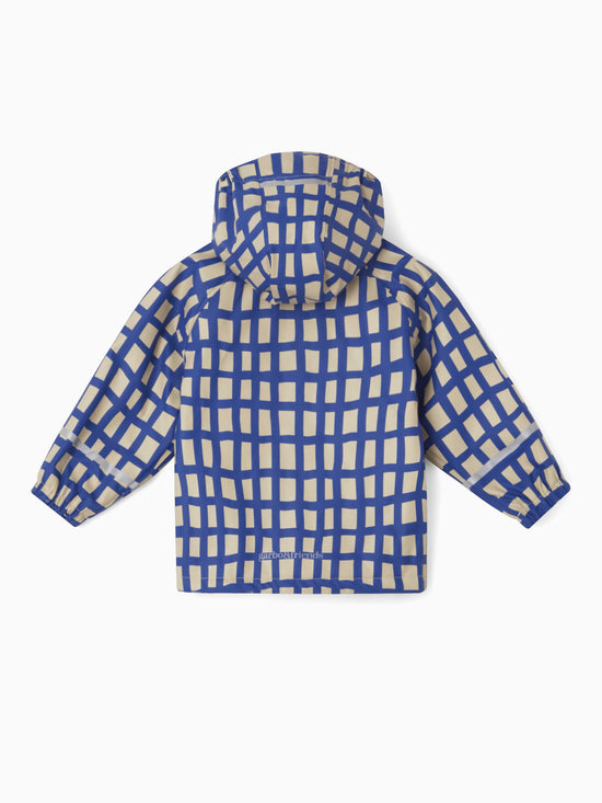 Plaid Cobalt Lined Rain Jacket