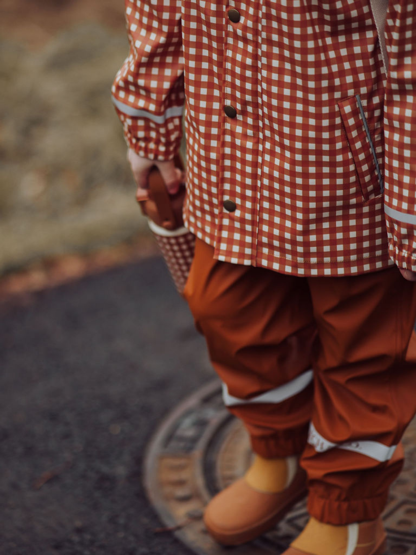 Sienna Gingham Fishtail Rain Jacket