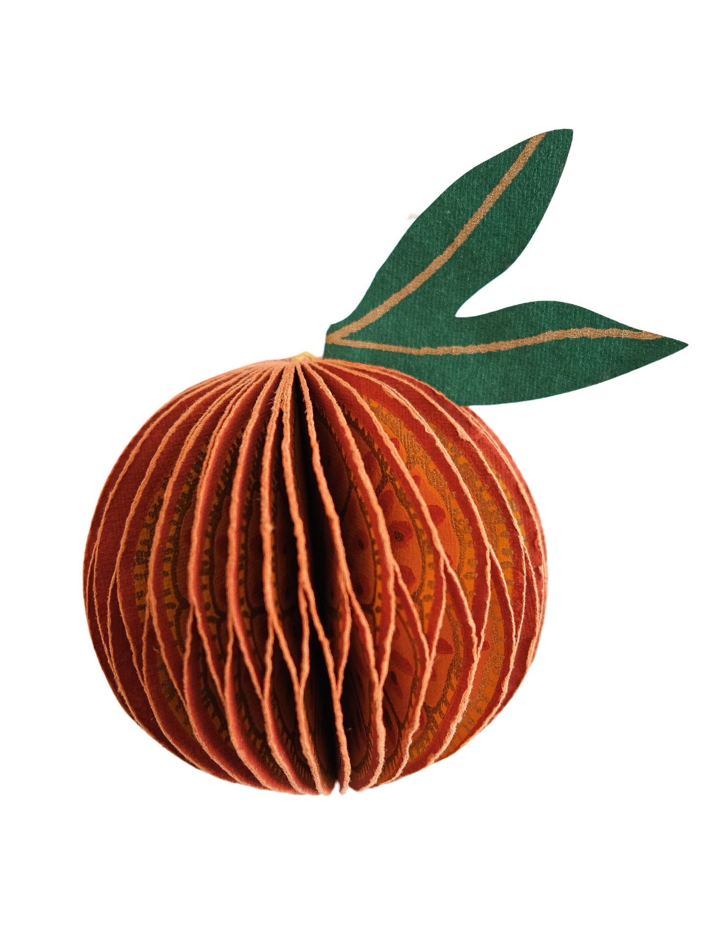 Orange Honeycomb Ornament