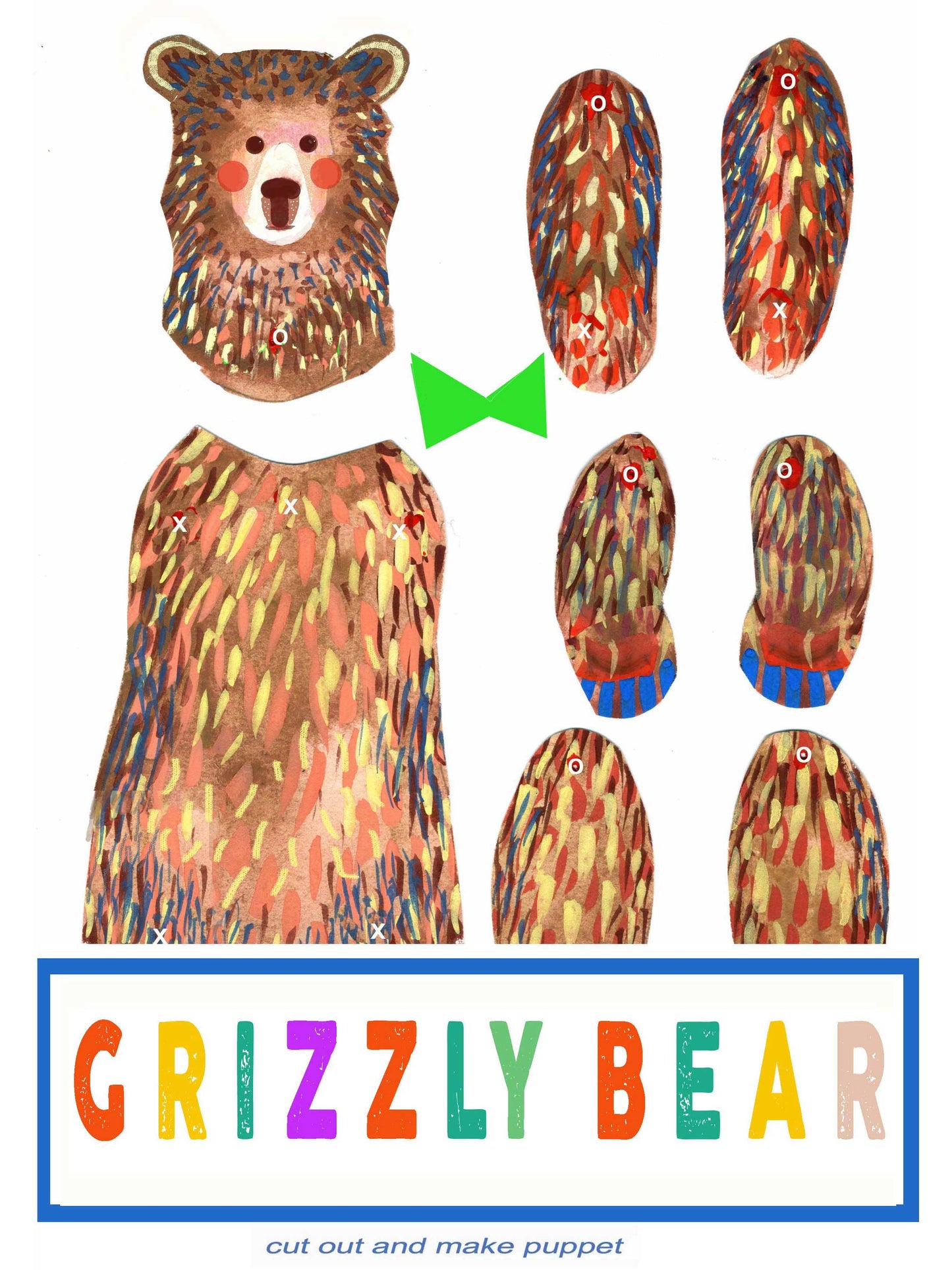 Cut And Make Bear Puppet Luna Curious cut-and-make-bear-puppet-luna-curious