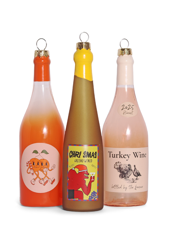 Orange Wine Glass Decoration