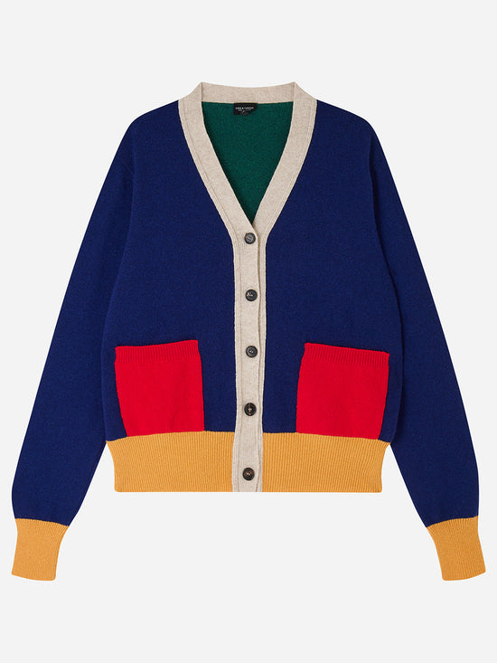 Multi Colour Block Cardigan