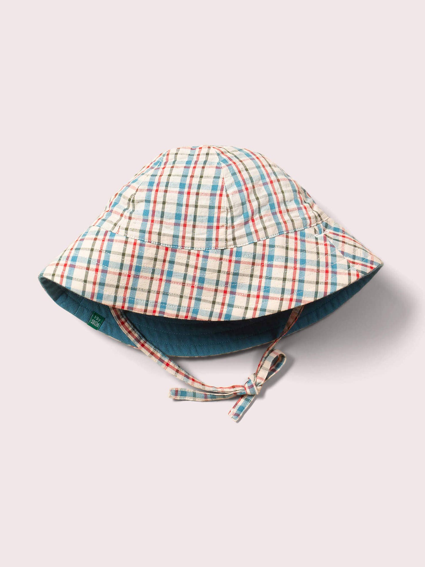 Checked Seersucker Reversible Sunhat